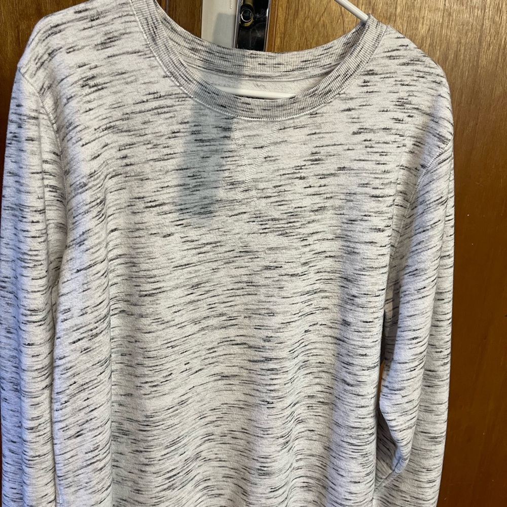 Grey and white sweater